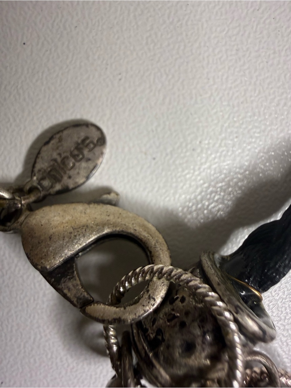Chico's Black and Silver Cluster Bead Necklace - Picture 8 of 8